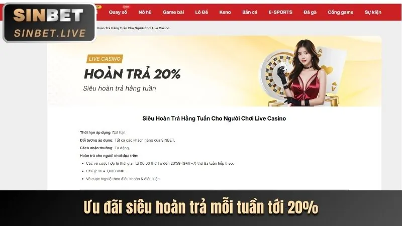 Hoàn trả bet 188